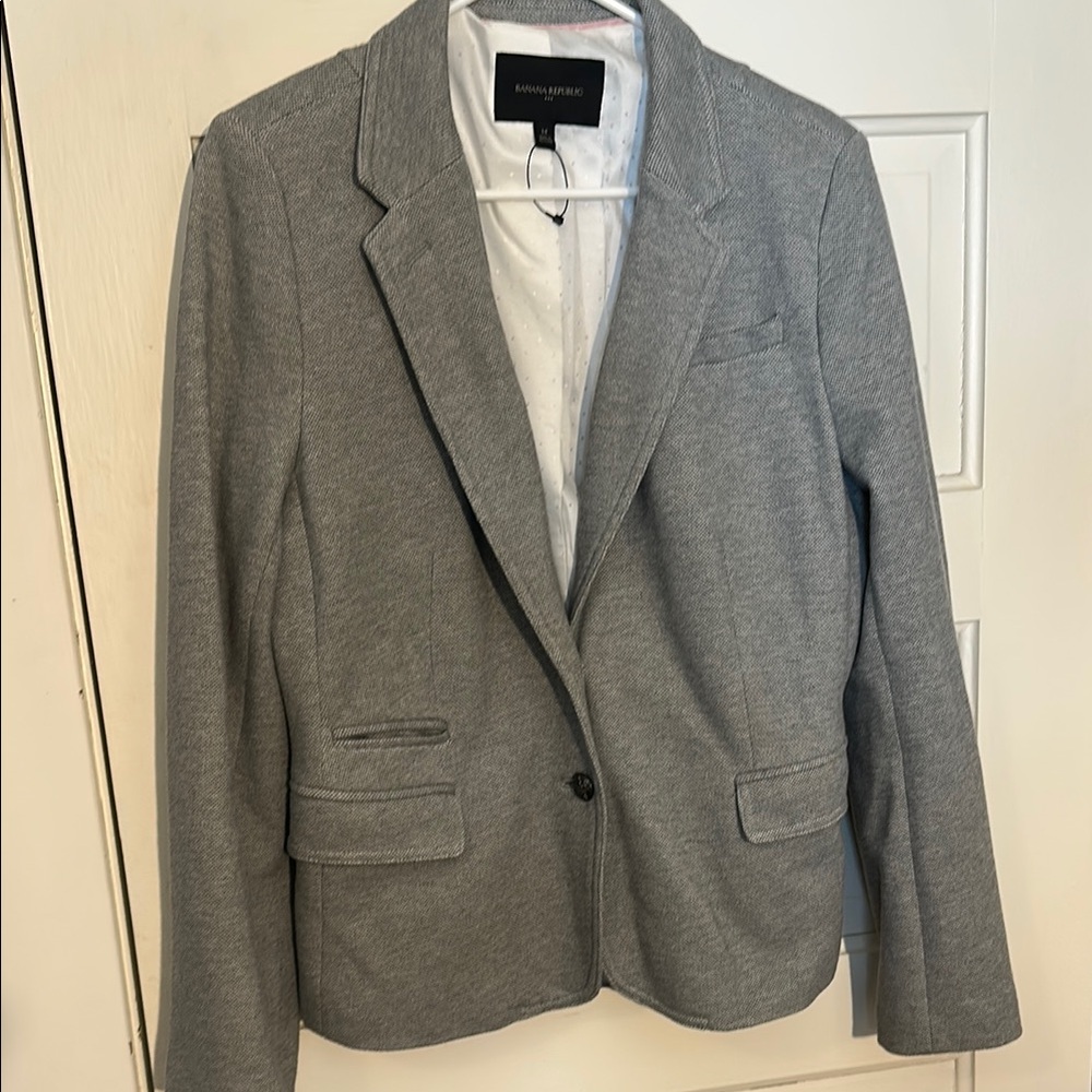 Banana Republic Gray Blazer Jacket womens 14